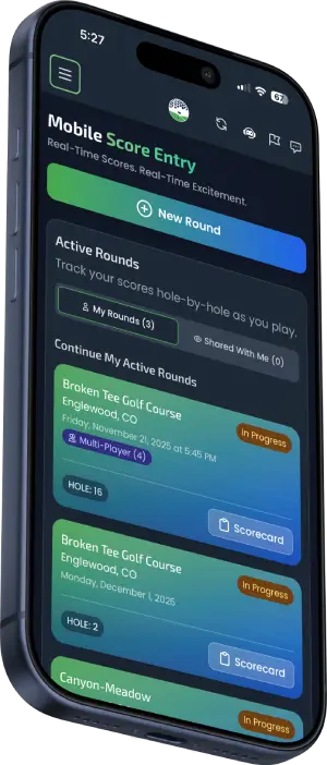 Buddies on the Green App Screenshot - Scoring