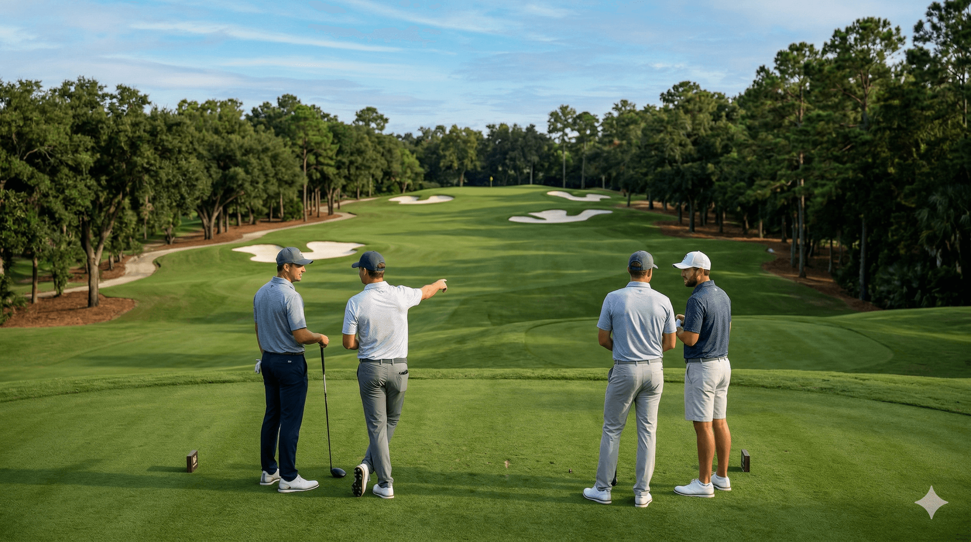 Golfers playing best ball