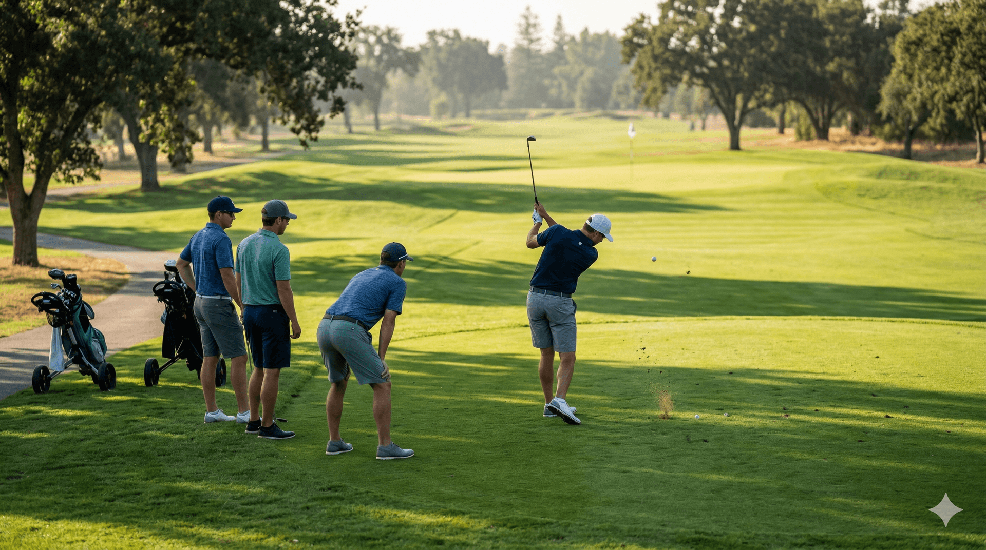 Golfers playing shamble format